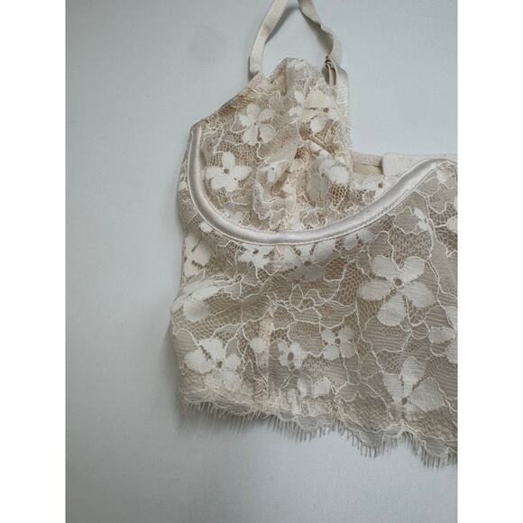 Victoria’s Secret Dream Angels Lace Corset Bralette Bustier Cream 32C - Picture 5 of 13